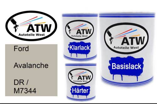 Ford, Avalanche, DR / M7344: 1L Lackdose + 1L Klarlack + 500ml Härter - Set, von ATW Autoteile West.